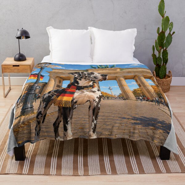 Item preview, Great Dane in front of the Brandenburg Gate. designed and sold by Nomad-Paws.