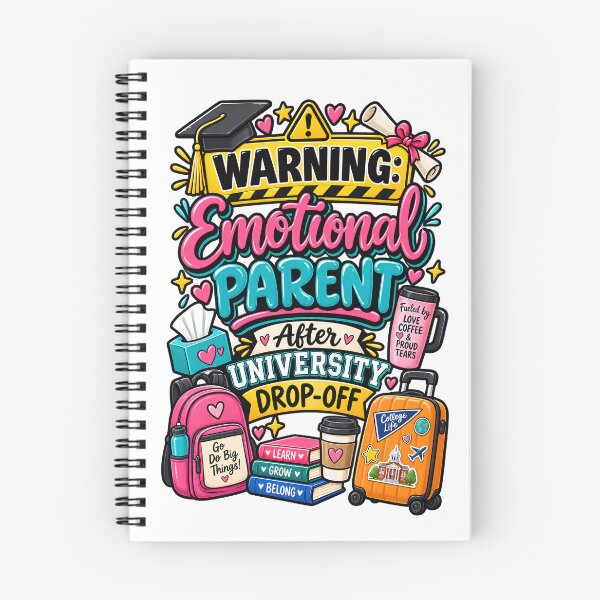 Item preview, Warning Emotional Parent After University Drop Off, Funny College Parent Design designed and sold by WHDProduction45.