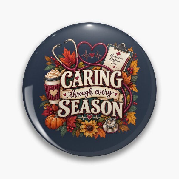 Item preview, Caring Through Every Season – Autumn Nurse Healthcare Design designed and sold by astersgraphics.
