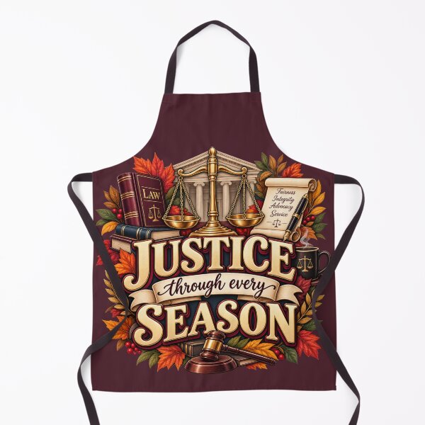 Item preview, Justice Through Every Season – Autumn Lawyer Legal Design designed and sold by astersgraphics.