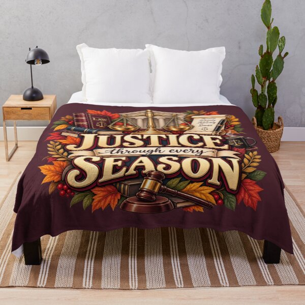 Item preview, Justice Through Every Season – Autumn Lawyer Legal Design designed and sold by astersgraphics.