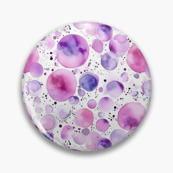 Item preview, Pink and Purple Watercolor Polka Dots Preppy Aesthetic Pattern designed and sold by Yoruhara.