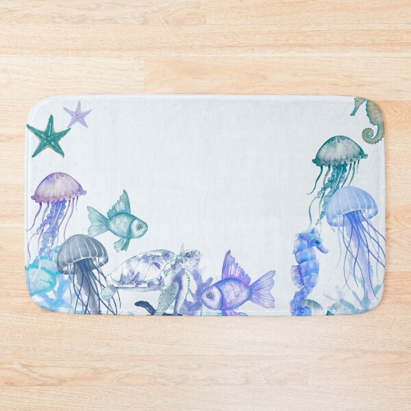 Item preview, Blue Ocean Watercolor Marine Border designed and sold by Marietna2110.