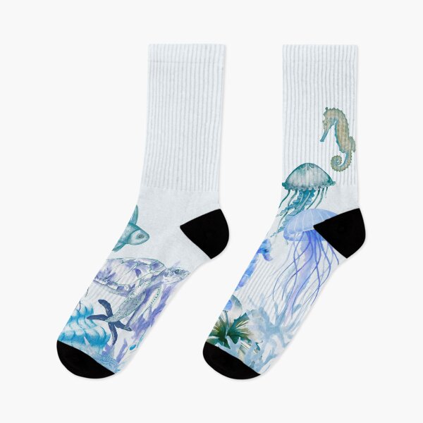 Item preview, Blue Ocean Watercolor Marine Border designed and sold by Marietna2110.