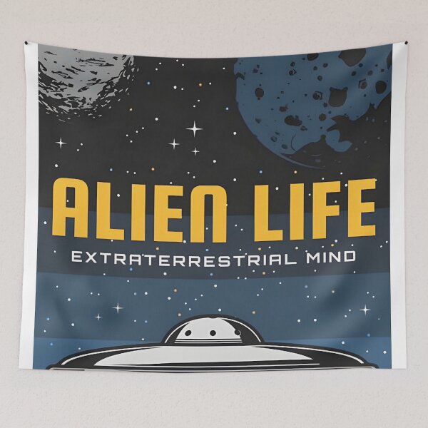 Item preview, Alien Life – Extraterrestrial Mind Retro Space designed and sold by HalvorLoraine.