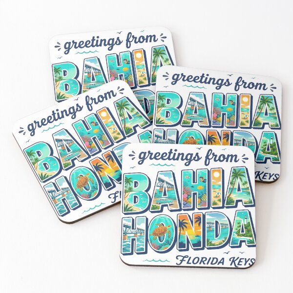 Item preview, Greetings From Bahia Honda State Park – Vintage Large Letter Florida Keys Postcard designed and sold by vivid-vibes-art.