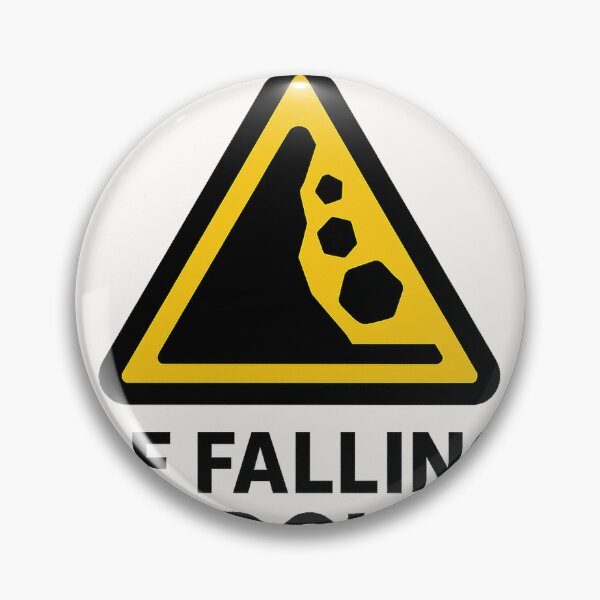Item preview, Beware Of Falling Rocks Hazard Sticker designed and sold by Logan Marcia.