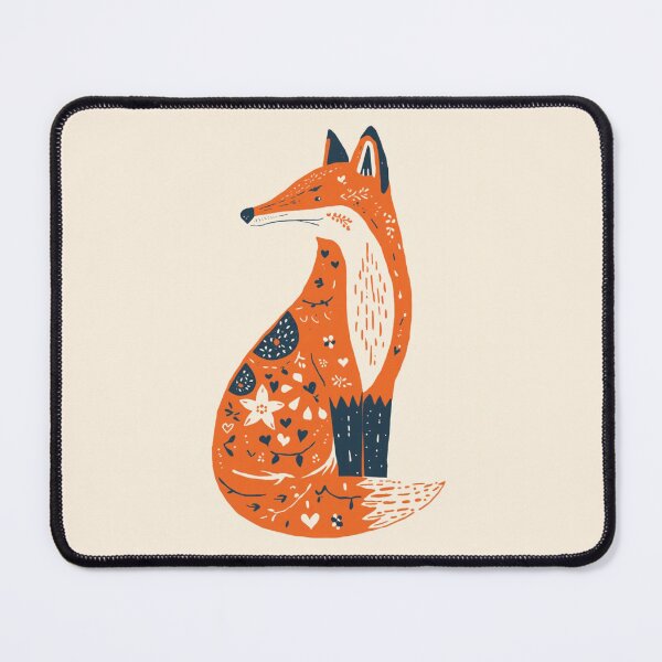 Item preview, Scandinavian Folk Art Orange Fox designed and sold by Sarcastic designs.