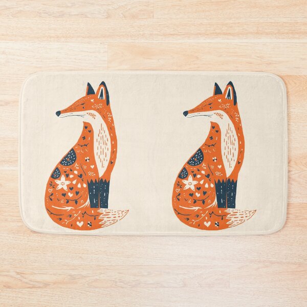 Item preview, Scandinavian Folk Art Orange Fox designed and sold by Sarcastic designs.