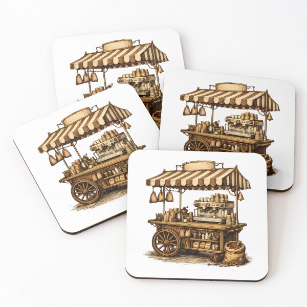 Item preview, Retro-style mobile coffee cart designed and sold by Daily Quirk.