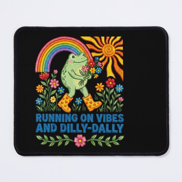 Item preview, Running On Vibes Frog designed and sold by TeeARTHY.