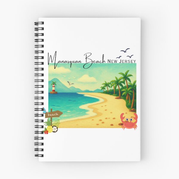 Item preview, Manasquan Beach New Jersey Vintage Painted Coastal Art | Beach Vacation Souvenir designed and sold by DonnaRaine.