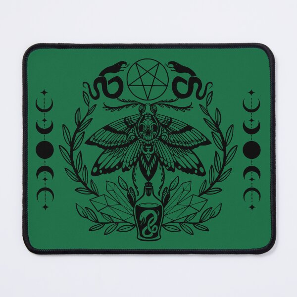 Item preview, Emerald serpents, skull moth with lunar eclipes designed and sold by CursedButCute1.