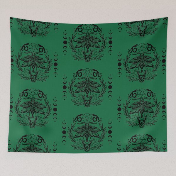Item preview, Emerald serpents, skull moth with lunar eclipes designed and sold by CursedButCute1.