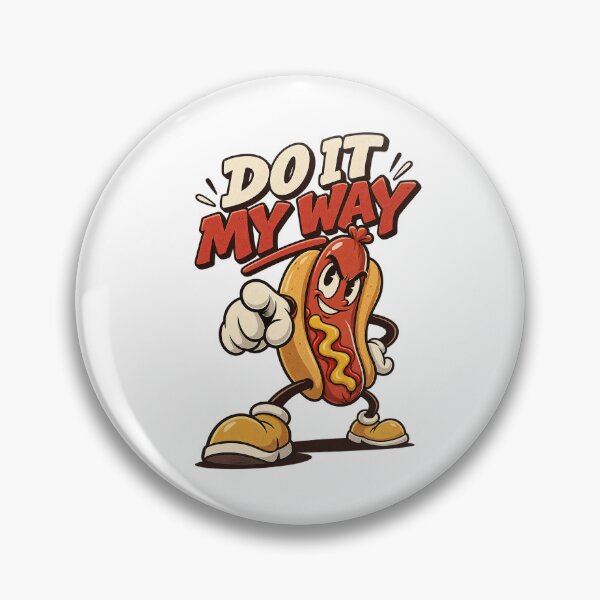 Item preview, Rebellious Hot Dog Mascot Striding Forward designed and sold by HoopeStylee.