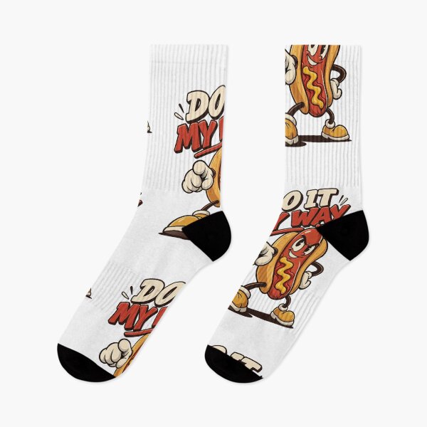 Item preview, Rebellious Hot Dog Mascot Striding Forward designed and sold by HoopeStylee.