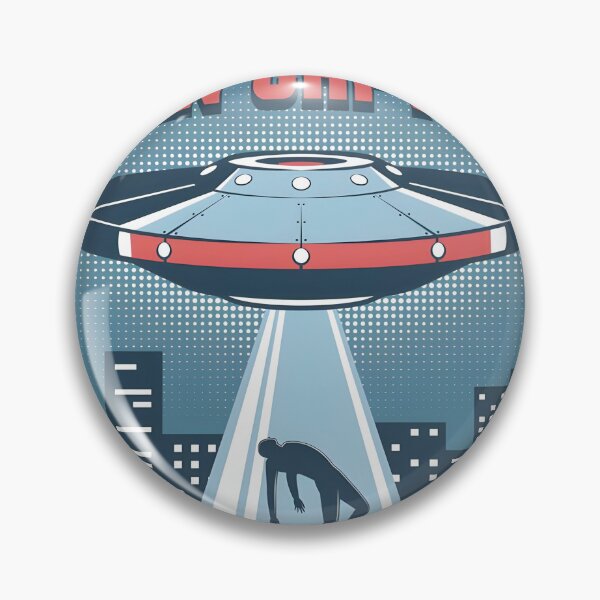 Item preview, Retro Alien Abduction UFO Vintage Sci Fi designed and sold by HalvorLoraine.