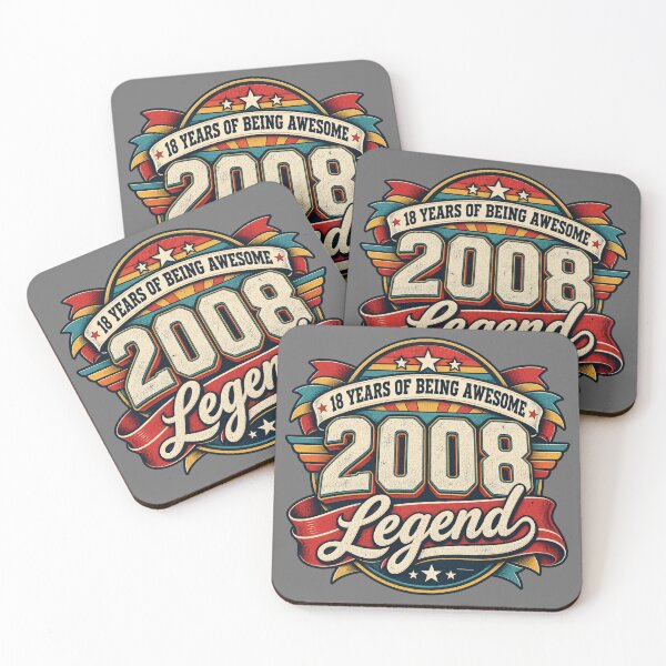 Item preview, Born in 2008 Legend 18th Birthday designed and sold by POD DYNASTY | Original Print On Demand T-Shirt Graphics.