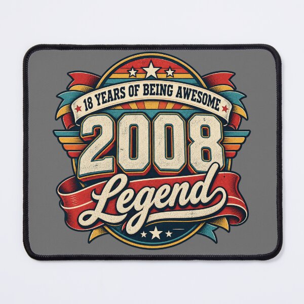 Item preview, Born in 2008 Legend 18th Birthday designed and sold by POD DYNASTY | Original Print On Demand T-Shirt Graphics.