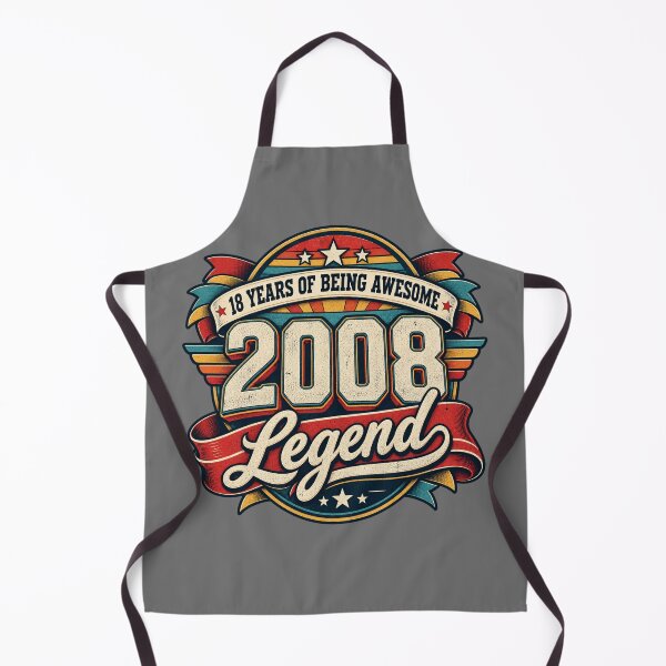 Item preview, Born in 2008 Legend 18th Birthday designed and sold by POD DYNASTY | Original Print On Demand T-Shirt Graphics.