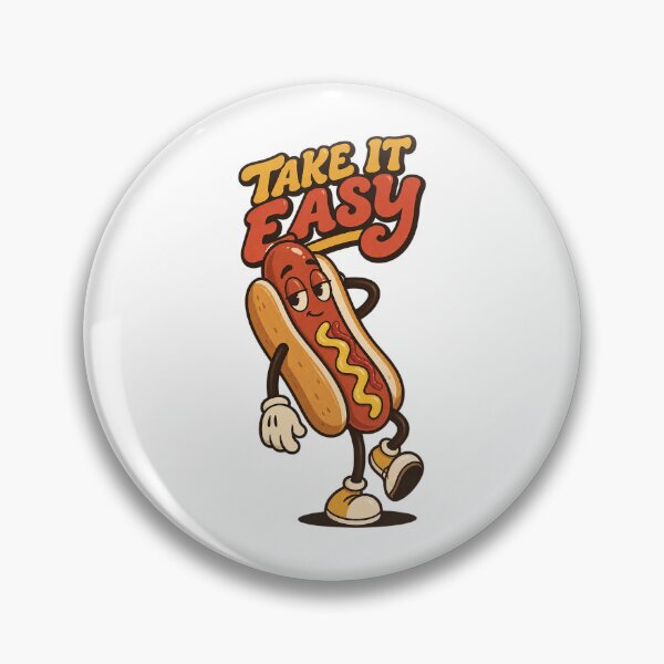 Item preview, Relaxed Hot Dog Mascot Lounging Casually designed and sold by HoopeStylee.