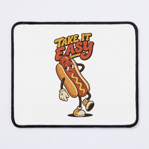 Item preview, Relaxed Hot Dog Mascot Lounging Casually designed and sold by HoopeStylee.