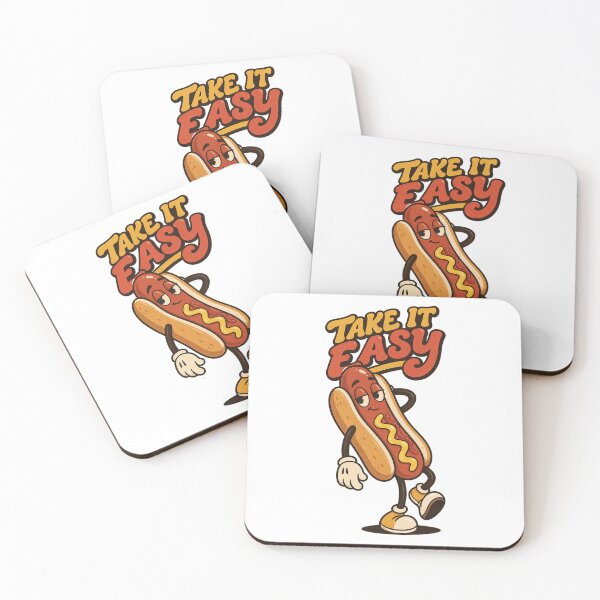 Item preview, Relaxed Hot Dog Mascot Lounging Casually designed and sold by HoopeStylee.