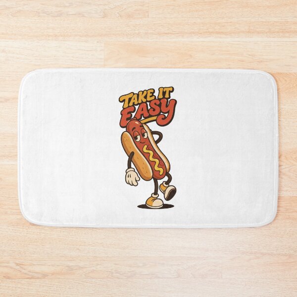 Item preview, Relaxed Hot Dog Mascot Lounging Casually designed and sold by HoopeStylee.