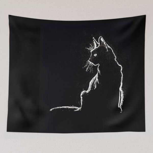 Item preview, Midnight Black Cat Art designed and sold by MpineArt.