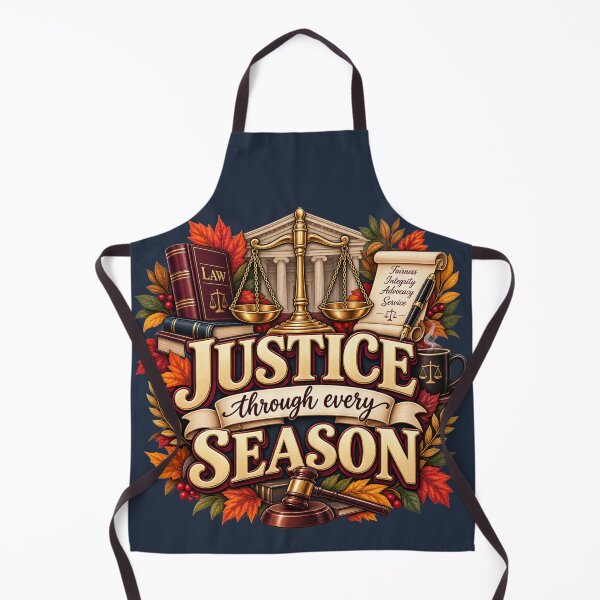 Item preview, Justice Through Every Season – Autumn Lawyer Legal Design designed and sold by astersgraphics.