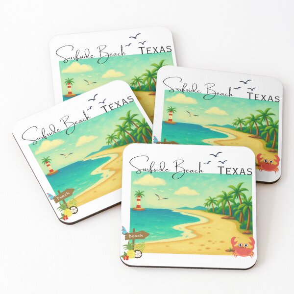 Item preview, Surfside Beach Texas Vintage Painted Coastal Art | Beach Vacation Souvenir designed and sold by DonnaRaine.