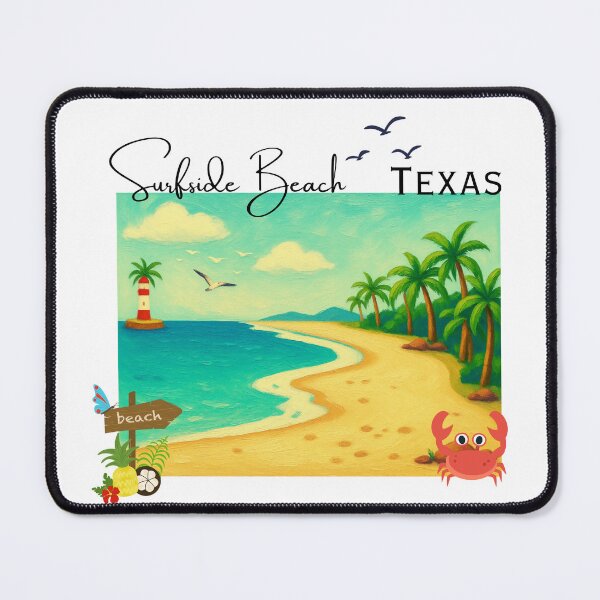 Item preview, Surfside Beach Texas Vintage Painted Coastal Art | Beach Vacation Souvenir designed and sold by DonnaRaine.