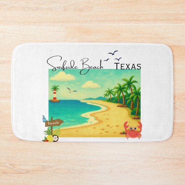 Item preview, Surfside Beach Texas Vintage Painted Coastal Art | Beach Vacation Souvenir designed and sold by DonnaRaine.