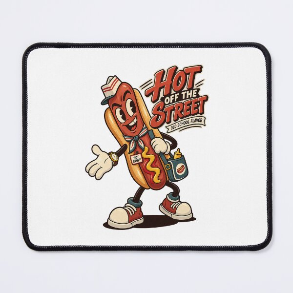 Item preview, Street Vendor Hot Dog Mascot With Bag designed and sold by HoopeStylee.