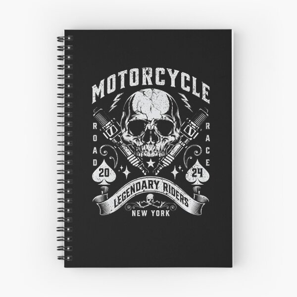 Aperçu de l'œuvre Biker Skull & Spark Plugs Motorcycle Emblem créée et vendue par interdesigner.