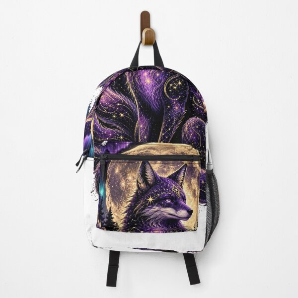 Item preview, Nine-Tailed Galaxy Fox Spirit – Mystical Aurora Art designed and sold by CosmicFlora Studio.