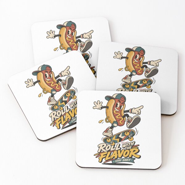 Item preview, Skateboard Hot Dog Mascot Doing Kickflip designed and sold by HoopeStylee.