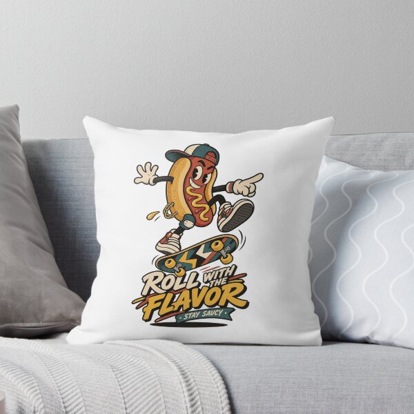 Item preview, Skateboard Hot Dog Mascot Doing Kickflip designed and sold by HoopeStylee.