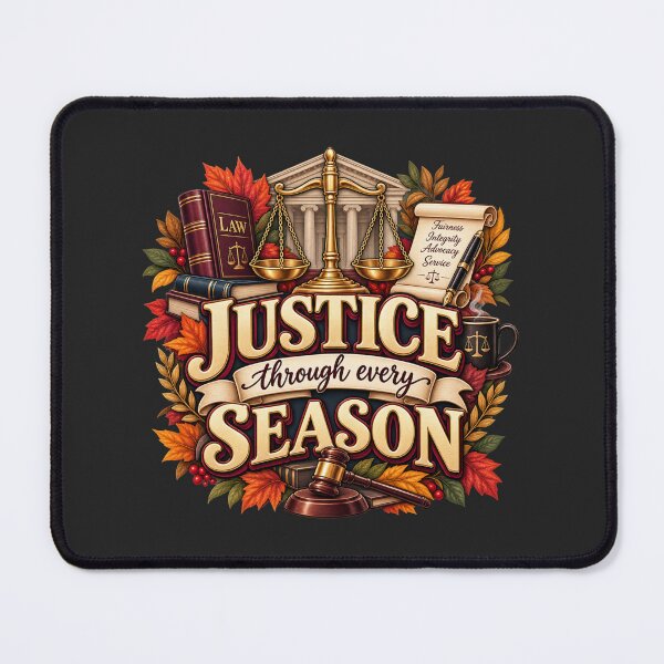 Item preview, Justice Through Every Season – Autumn Lawyer Legal Design designed and sold by astersgraphics.