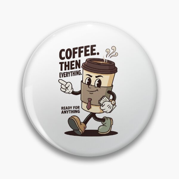 Item preview, Confident Coffee Cup Mascot Ready For Work designed and sold by HoopeStylee.