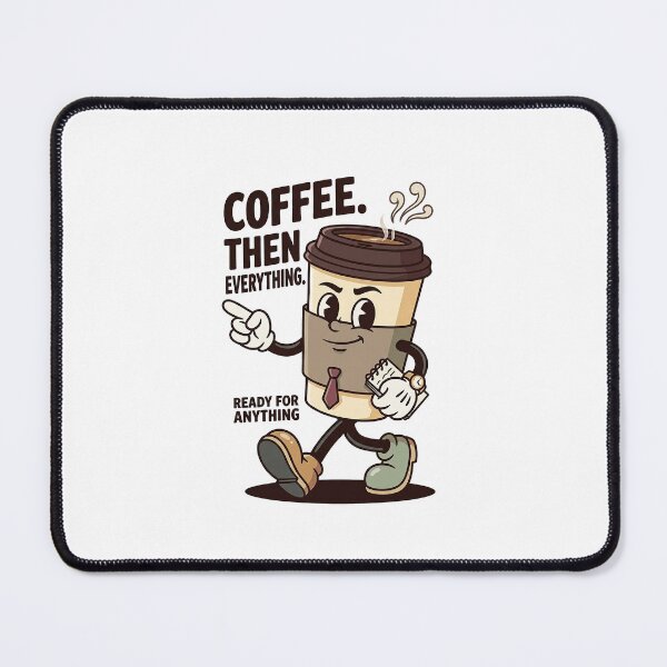Item preview, Confident Coffee Cup Mascot Ready For Work designed and sold by HoopeStylee.