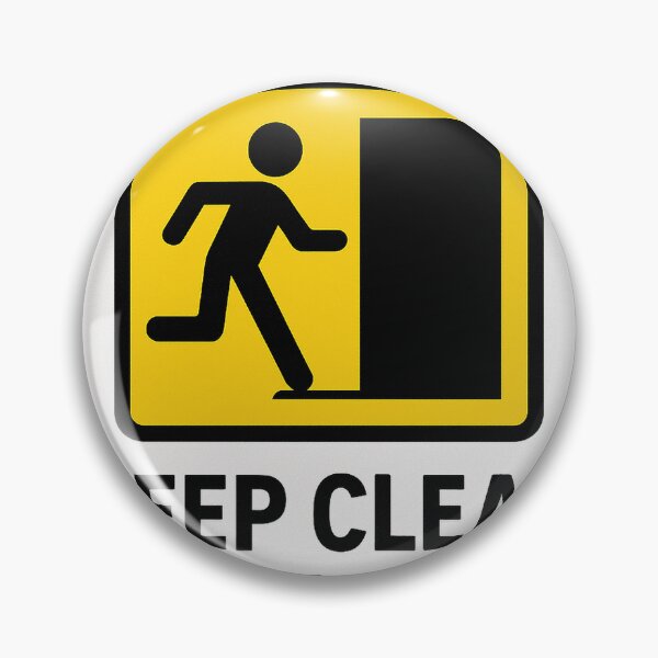 Item preview, Fire Exit Keep Clear Sticker designed and sold by Logan Marcia.