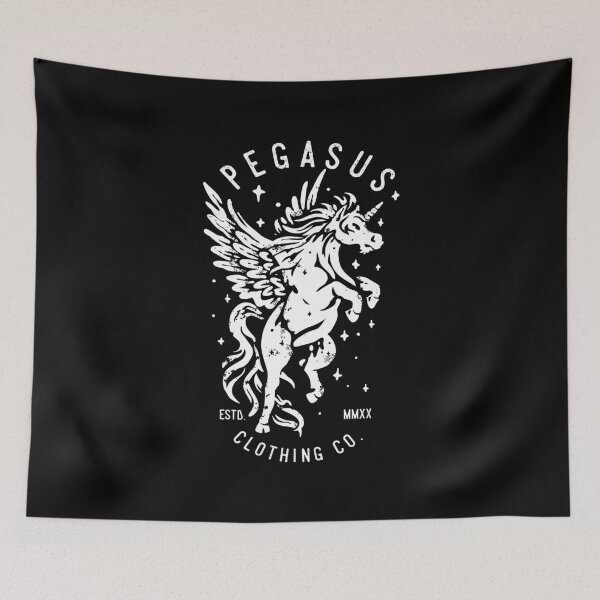 Item preview, Vintage Pegasus Winged Unicorn – Distressed Mythological Emblem designed and sold by heedooppod.
