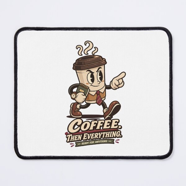 Item preview, Ambitious Coffee Character Holding Notebook designed and sold by HoopeStylee.