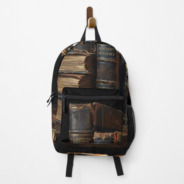 Item preview, Vintage Leather Books Hourglass Dark Academia Still Life designed and sold by BestCoolStuff.