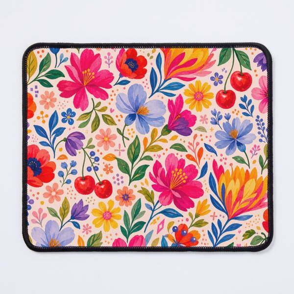 Item preview, Floral pattern cherry and colorful roses designed and sold by Bloomie_Studio .