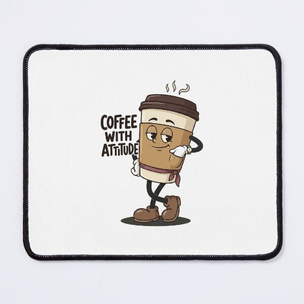 Item preview, Sarcastic Coffee Character In Relaxed Stance designed and sold by HoopeStylee.