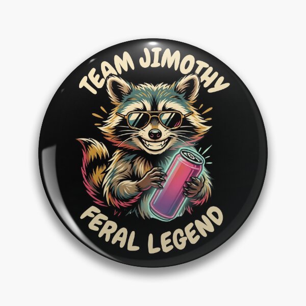 Item preview, Team Jimothy Feral Legend Funny Raccon Viral Meme Art. designed and sold by LeSoniPapaPrint.