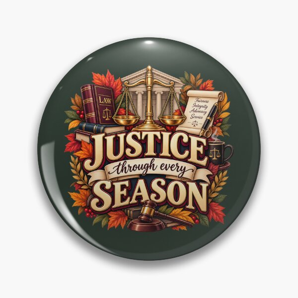 Item preview, Justice Through Every Season – Autumn Lawyer Legal Design designed and sold by astersgraphics.