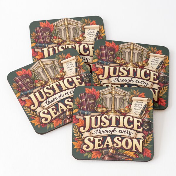 Item preview, Justice Through Every Season – Autumn Lawyer Legal Design designed and sold by astersgraphics.